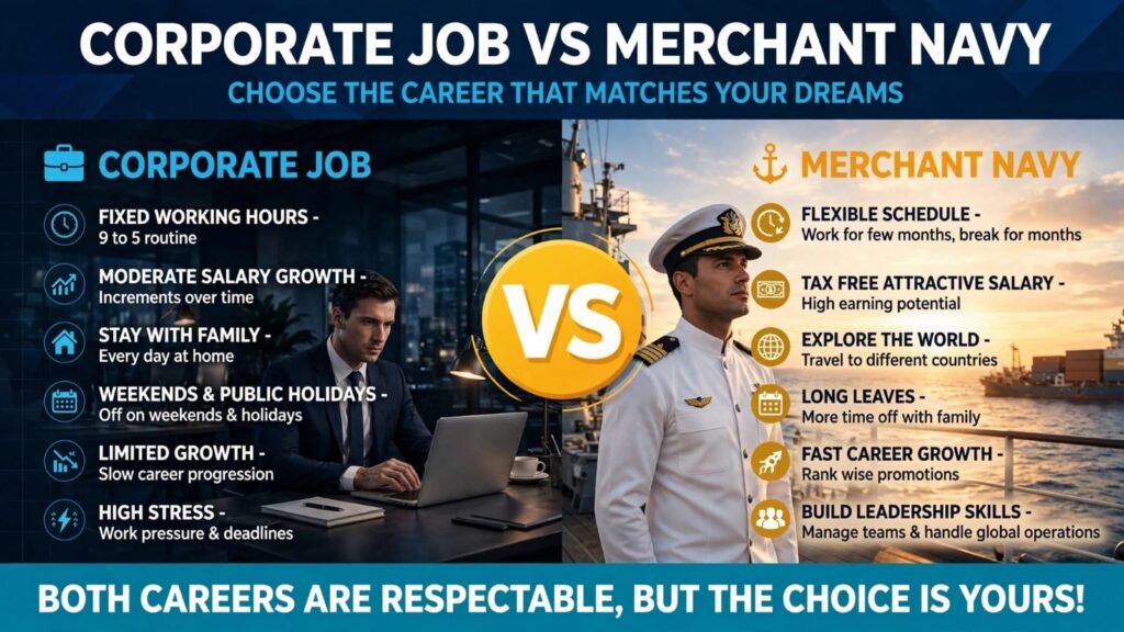 Corporate Job vs Merchant Navy - Choose the Career That Matches Your Dreams