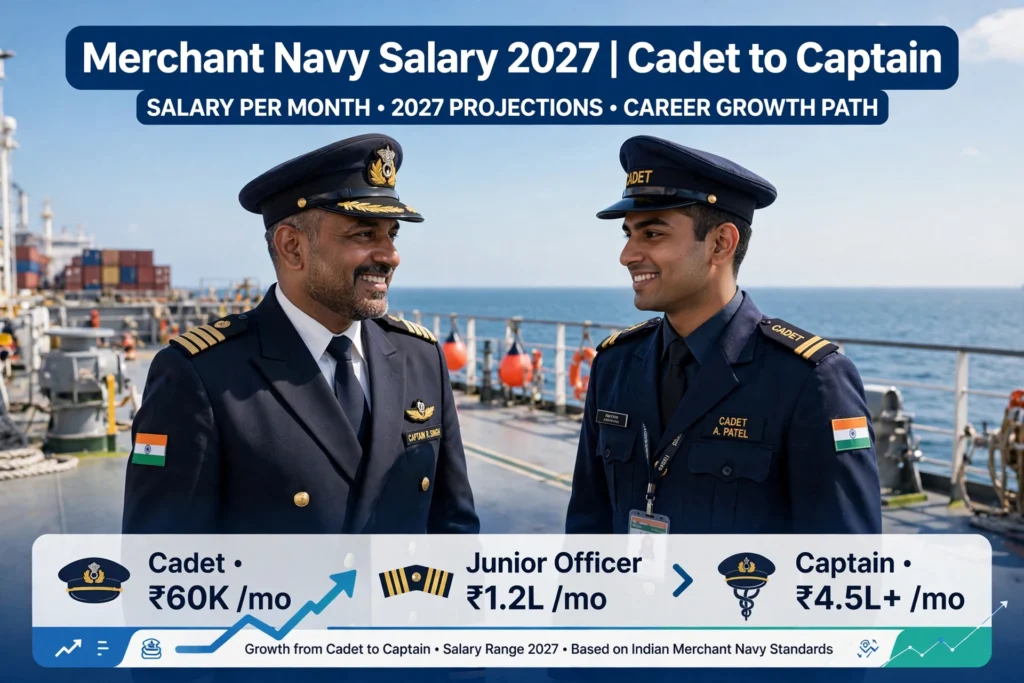 Merchant Navy Salary Per Month 2027 Cadet to Captain Chart